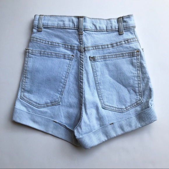NWOT American apparel denim stripe shorts - Picture 5 of 5